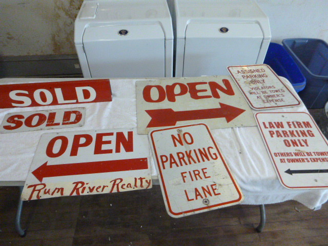 Variety of Metal Signs