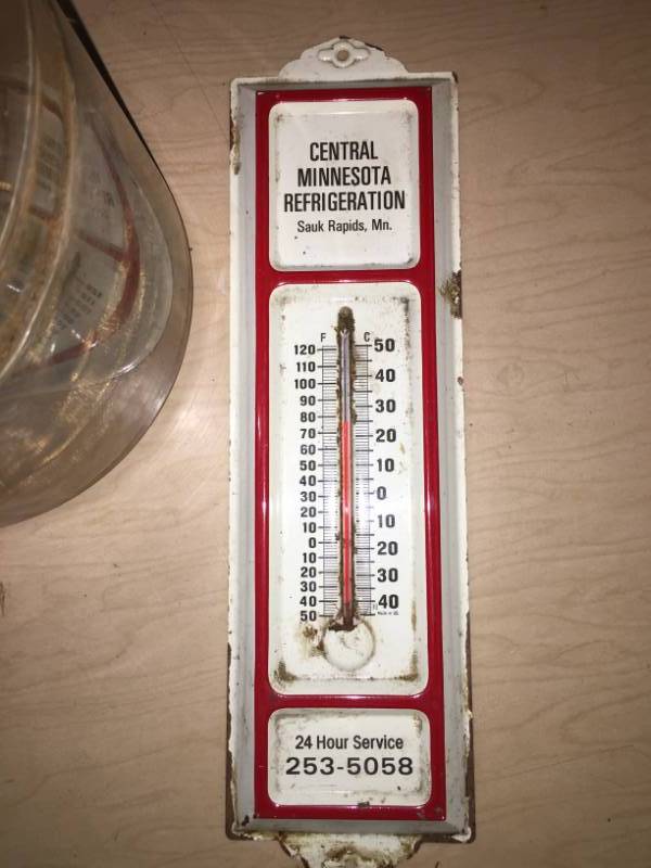 lot 64 image: 3- Antique Glass Bottles and 2 Thermometers