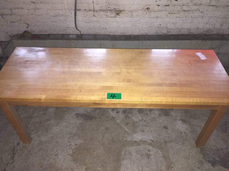 lot 4 image: Maple Butcher Block Table