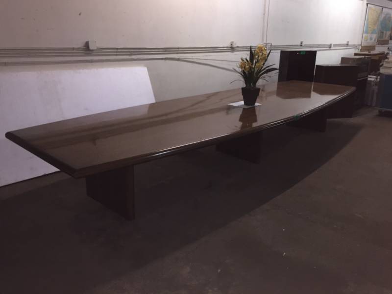 lot 6 image: Conference Table - very large Dark Wood Mahogany