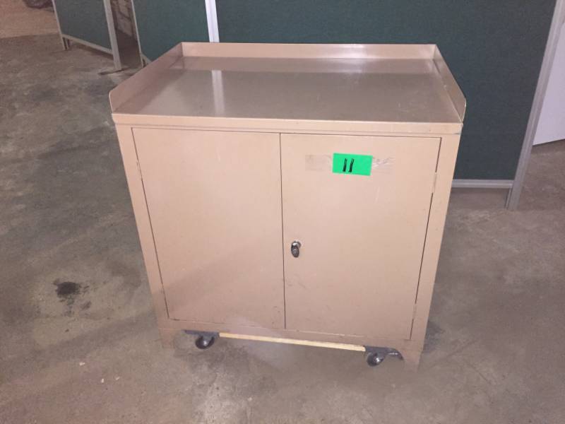 lot 11 image: Two Door Office Supply Cabinet wsurround