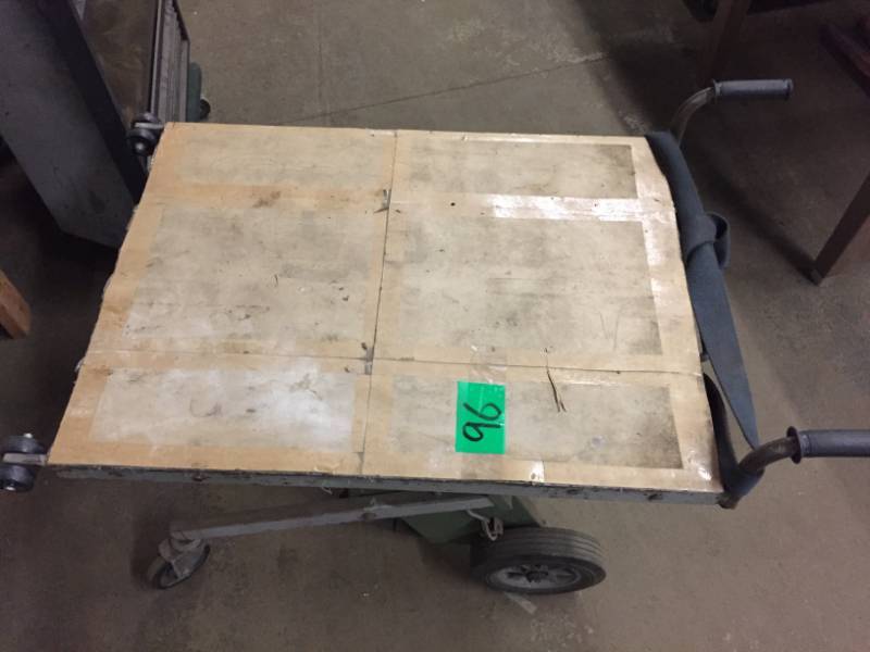 lot 96 image: Custom heavy duty cart for Machine Moving