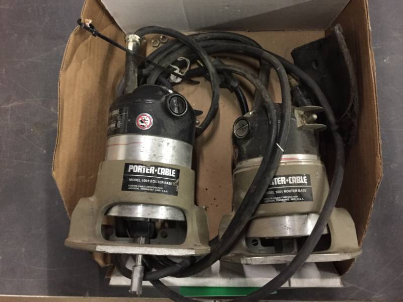 lot 124 image: 2- Routers, Porter Cable Model 1001 & 1002