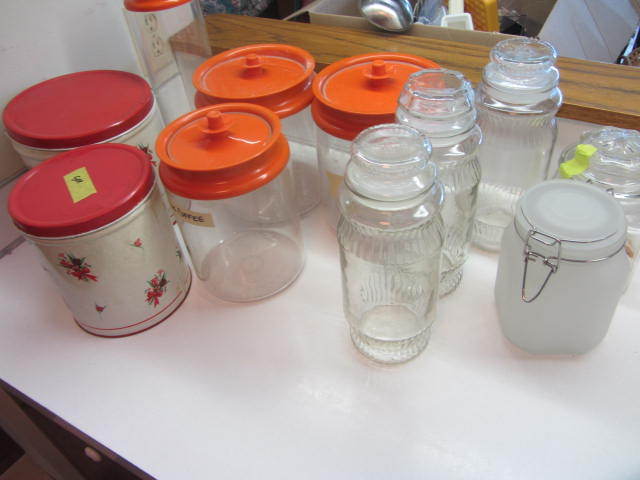 lot 82 image: Vintage Canisters