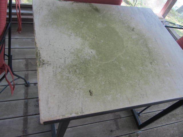lot 60 image: Marble Top Patio Table
