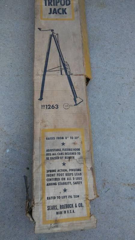 Sears Tripod Jack Rated to 1 12 Ton