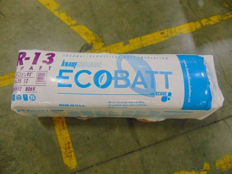 Knauf Insulation R 13 Kraft Faced Fiberglass Insulation Batt 15 in