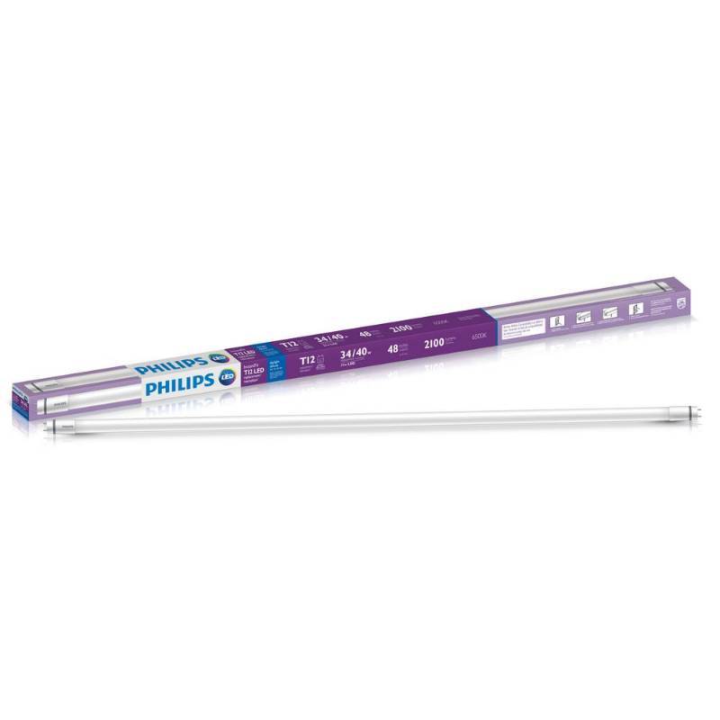 lot 413 image: Philips 40-Watt Equivalent Daylight 4 ft. T12 LED Light Bulb (10-Pack) 468710