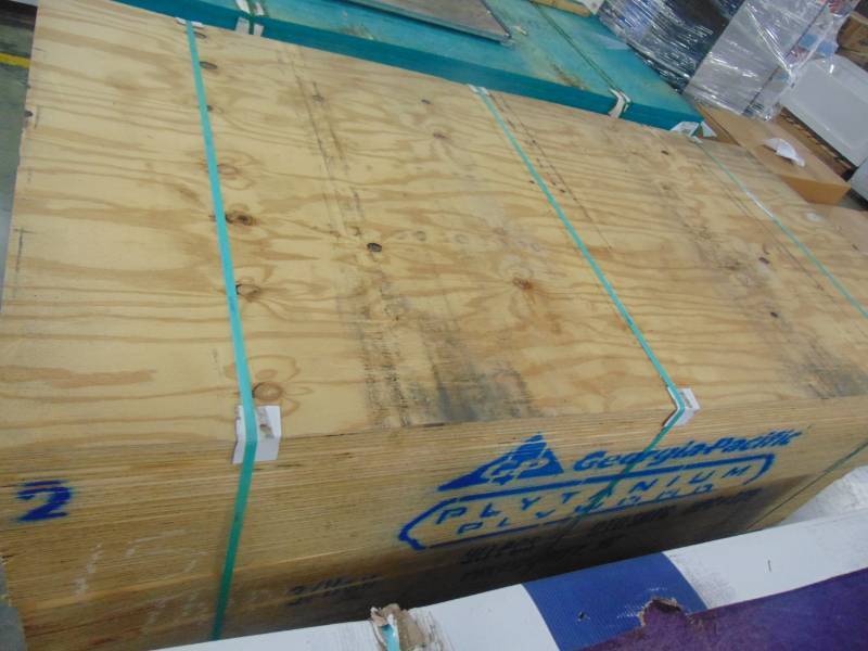 PLYWOOD 3/8 in. x 4 ft. x 8 ft. Rtd Plywood Sheathing 2 Black Stripes