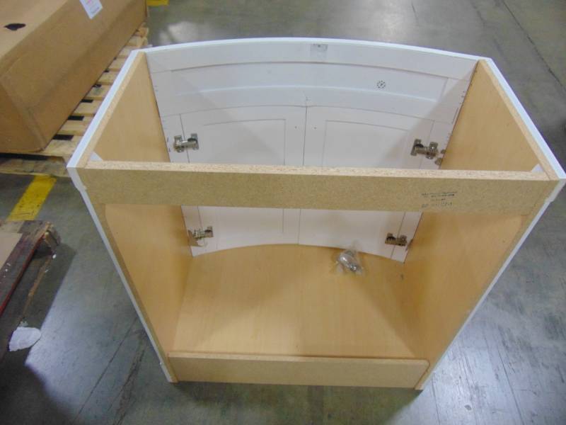 lot 457 image: Style Selections Delyse White Bathroom Cabinet CDL30-SS