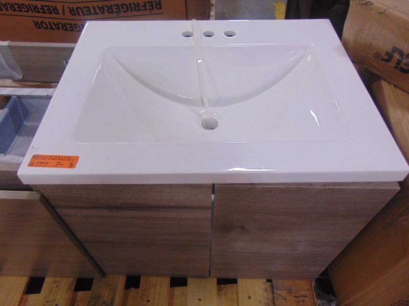 lot 458 image: Oak Vanity Cabinets SL24P2-WO JS-50324-GO