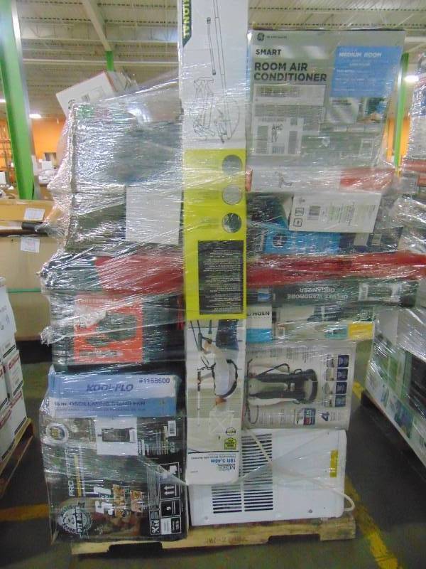 lot 487 image: WHOLESALE MIXED PALLET OF RETURNS - AC UNITS, PRESSURE WASHER, SMOKERS, OUTDOOR POWER TOOLS, KITCHEN APPLIANCES AND MORE