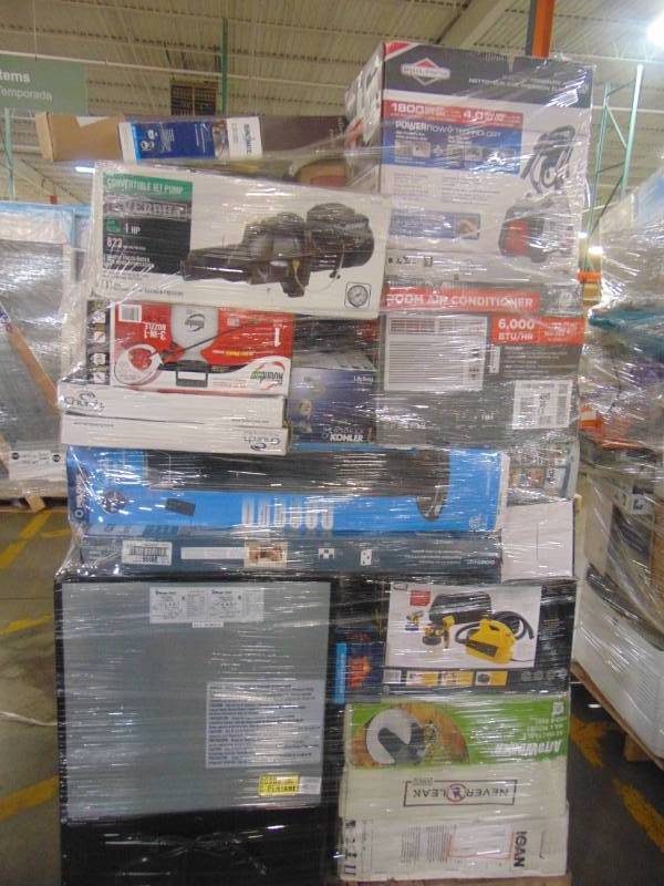 lot 488 image: WHOLESALE MIXED PALLET OF RETURNS - LAWN CARE EQUIPMENT, PATIO CLEANING TOOLS., FANS AND MORE