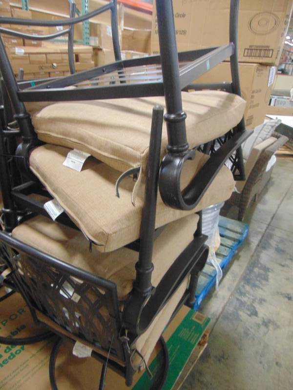 lot 494 image: Hampton Bay Oak Cliff Patio Chairs (3)