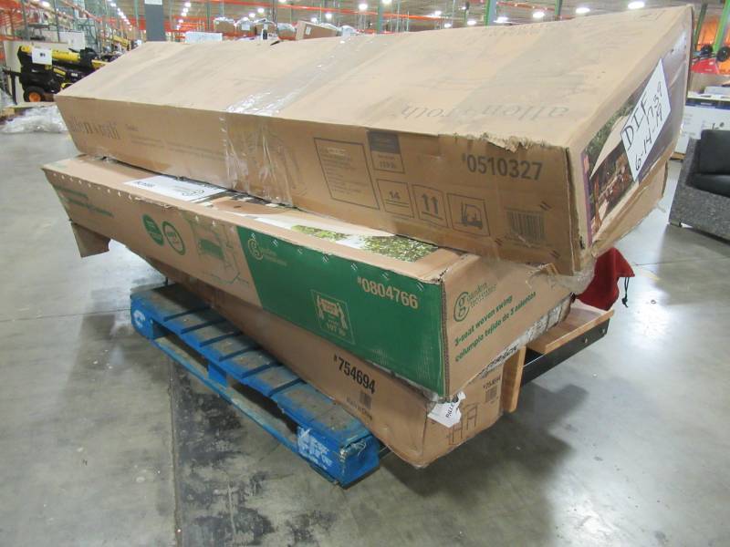 lot 6 image: WHOLESALE MIXED PALLET OF RETURNS - WORK BENCH GAZEBOS, CABINET AND MORE