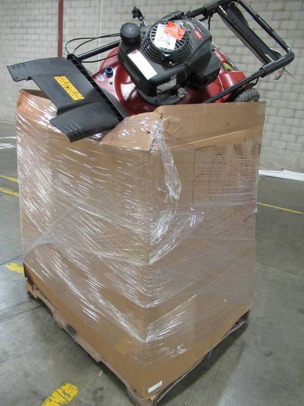 lot 12 image: WHOLESALE MIXED PALLET OF RETURNS - GAS POWERED LAWN MOWERS