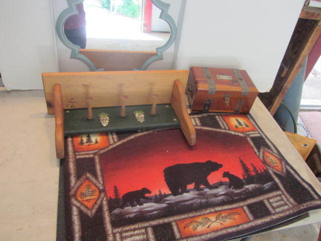 lot 82 image: Mats, Mirror, Shelf, Jewelry Box