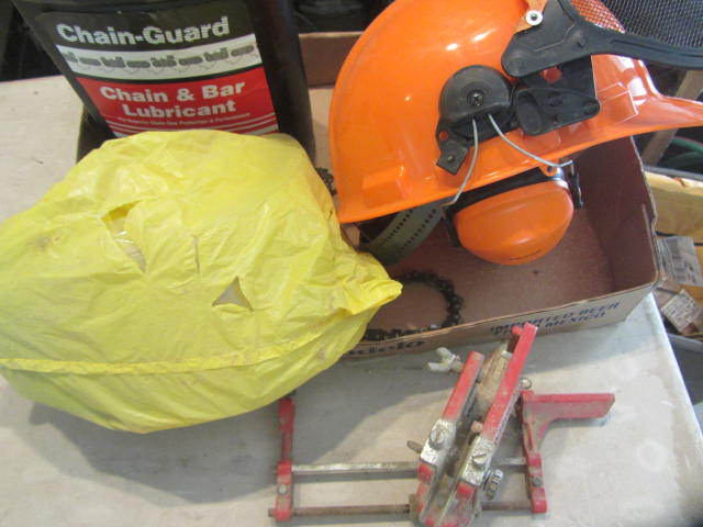 lot 179 image: Chainsaw Sharpener, Helmet