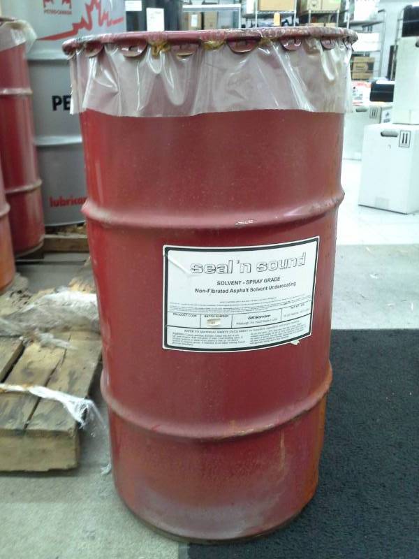 lot 434 image: One Keg of Oil Service Seal n Sound Solvent Spray Grade Non-Fibrated Asphalt Solvent Undercoating 16-Gallon