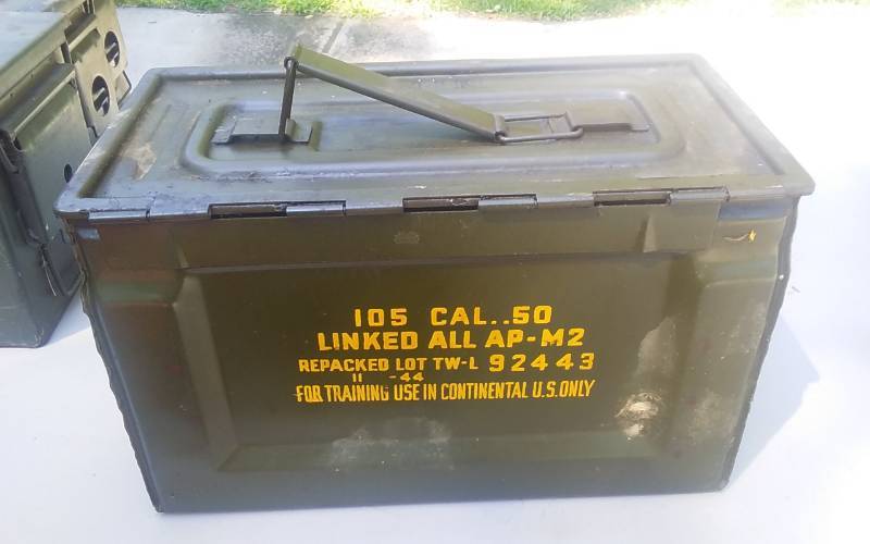 Vintage Metal Ammo Box