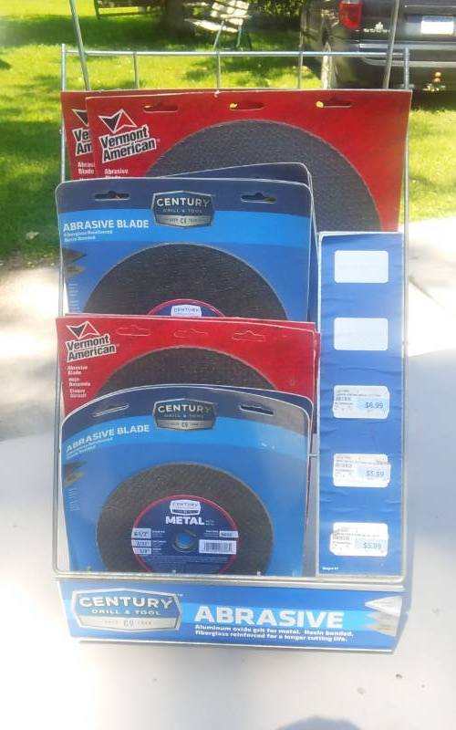 Assorted NEW Metal & Masonry Abrasive Blades With Display Rack