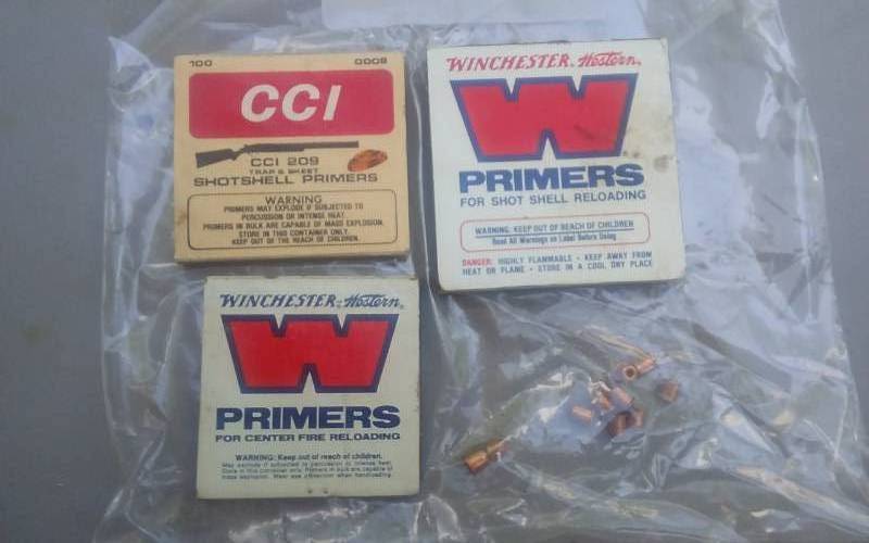 2-Shotgun Primers, 1-Long Rifle Primers