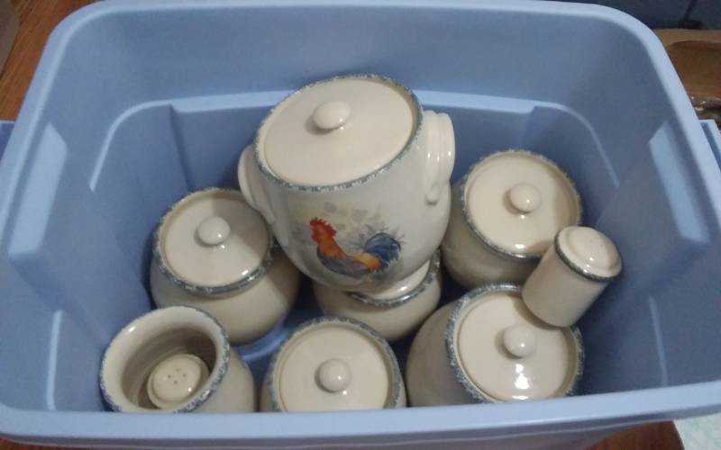 Rooster Canister Set, Cookie Jar, Salt & Pepper