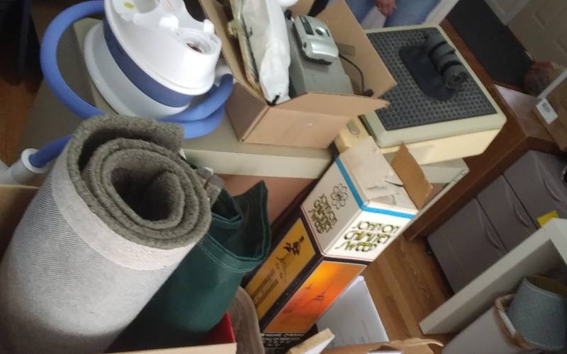 Lot Of Housewares Hammock, Rugs, Chimney Sweep