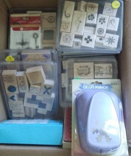 Box-Stampin Up Craft Stamp Sets, Large Paper Punch