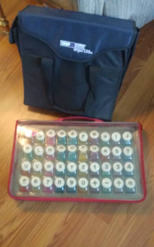 Scrapbook Tote Bag & Alphabet Paper Punch Set