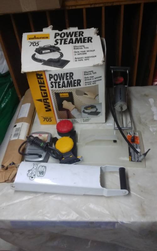 Wagner Power Steamer, Can Crusher, Bike Tire Pump, Rotisserie Grill Attachment