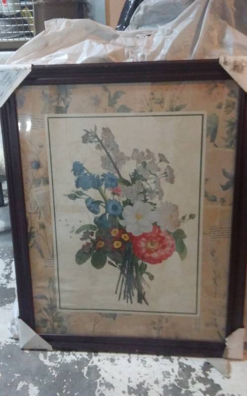 Framed Floral Picture 26x32