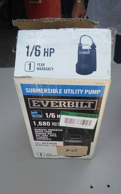 New Everbilt Submersible Utility Pump
