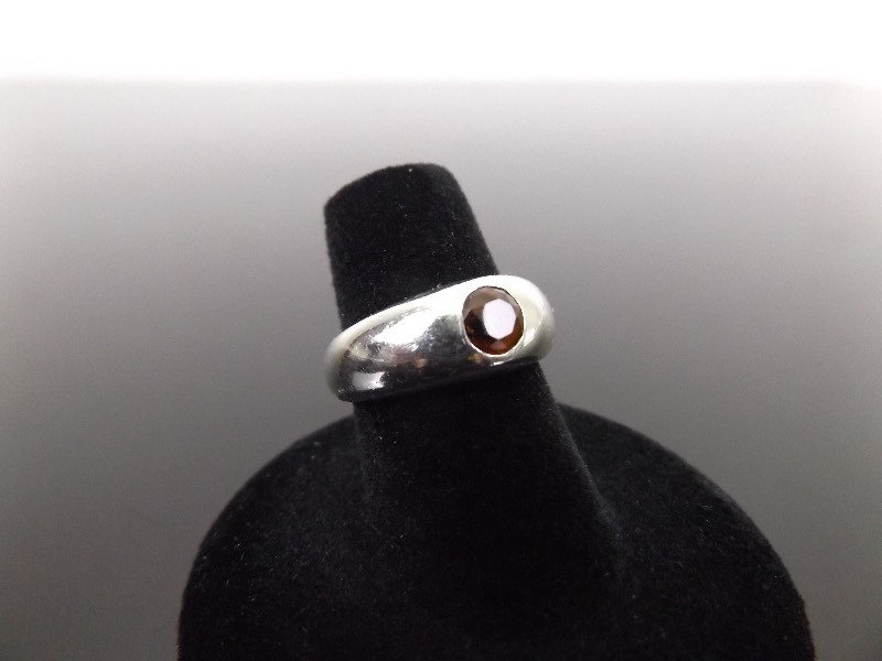 .925 Sterling Silver Carnelian Ring Size 6