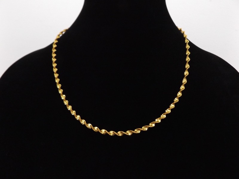 .925 Sterling Silver Vermeil Twist Necklace