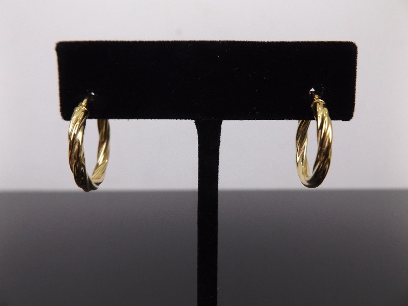 .925 Sterling Silver Vermeil Hoop Earrings