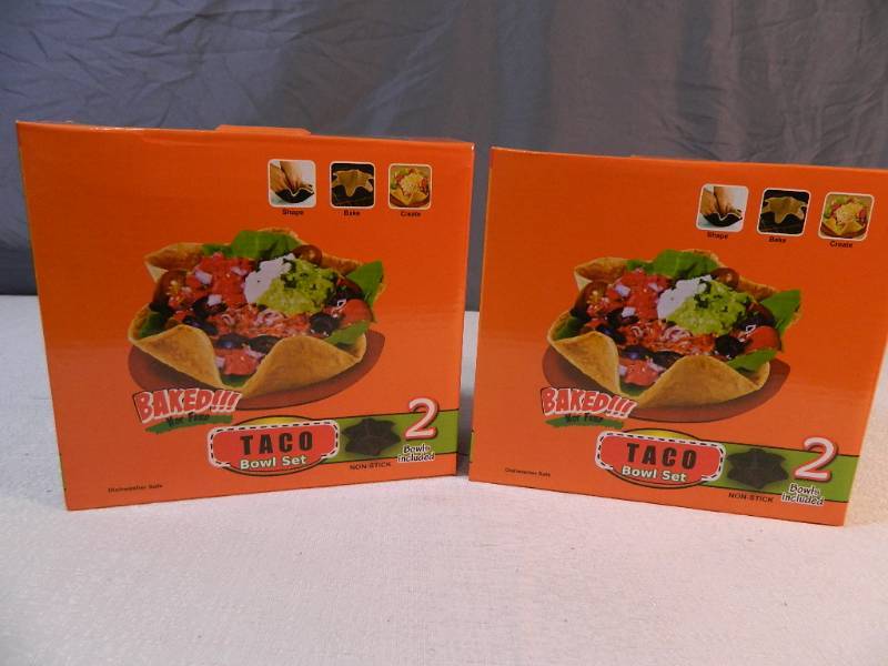 lot 190 image: 2 New Taco Bowl Sets