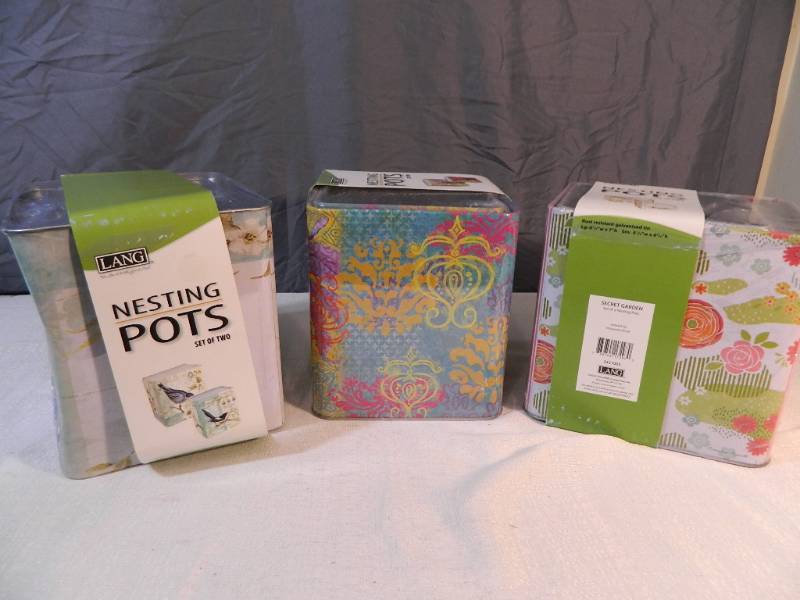 lot 202 image: 6 New Galvanized Rust Resistant Nesting Pots