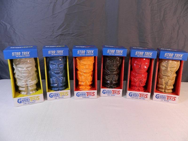 lot 35 image: 6 New Star Trek Geeki Tikis