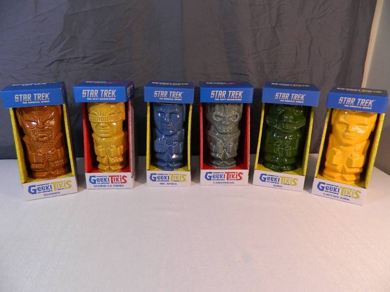 lot 36 image: 6 New Star Trek Geeki Tikis