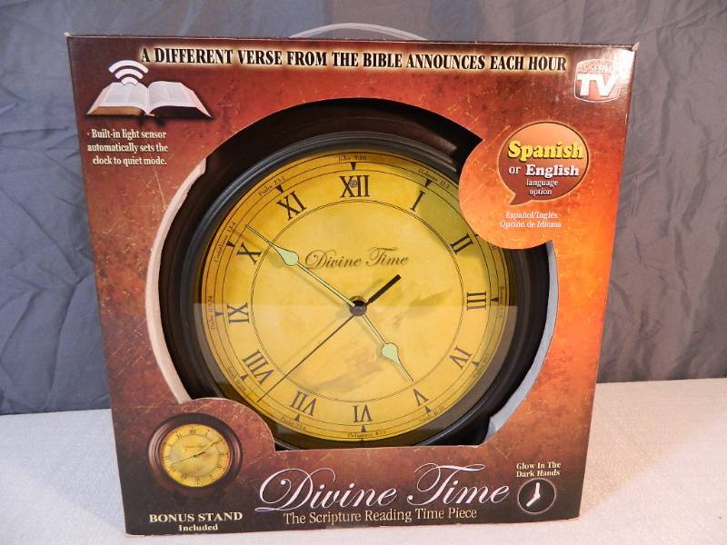 lot 48 image: New Divine Time Scripture Reading Timepiece