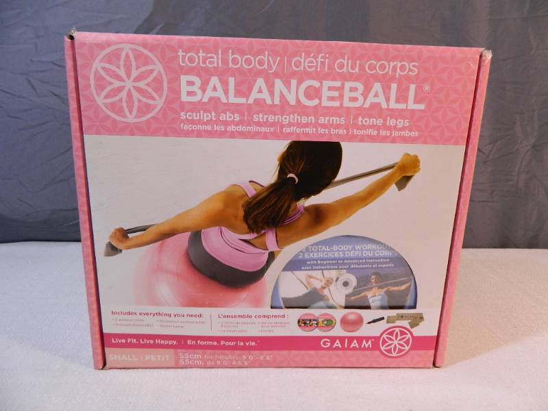 lot 71 image: New Gaiam Total Bod Balance Ball Kit
