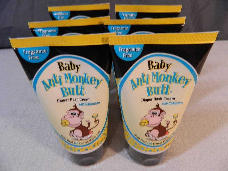 lot 107 image: 6 New Baby Anti Monkey Butt Diaper Rash Cream