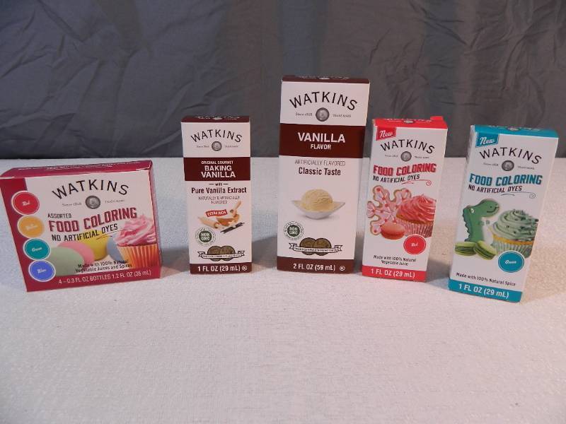 lot 114 image: New Watkins Vanilla and Food Colorings