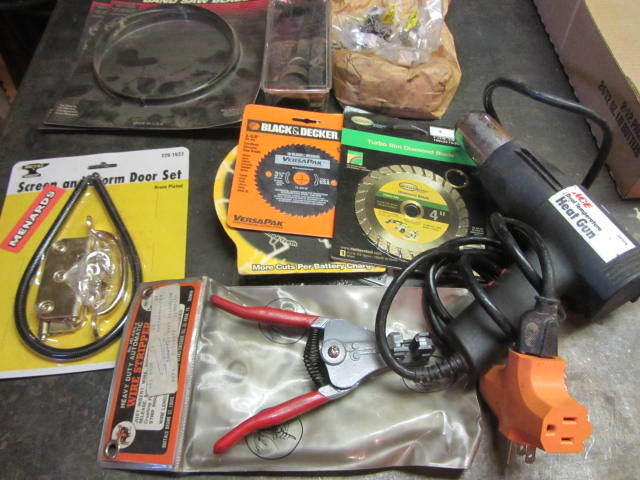 Saw Blades, Heat Gun, Wire Stripper