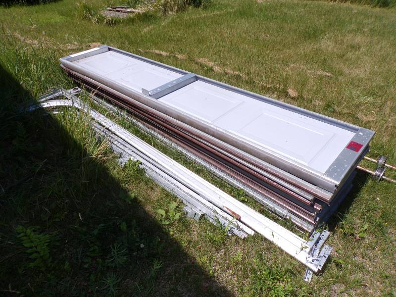 lot 74 image: 2 - 9 x 7 Garadge Doors with Openers  Brown Color