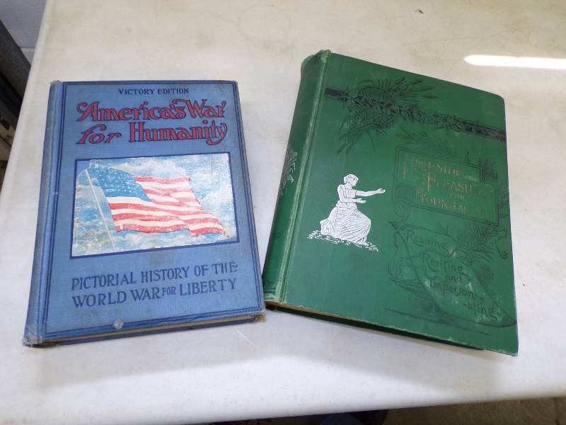 lot 83 image: Antique WW I Book Victory Edition, 1894 Fireside Pleasures Books