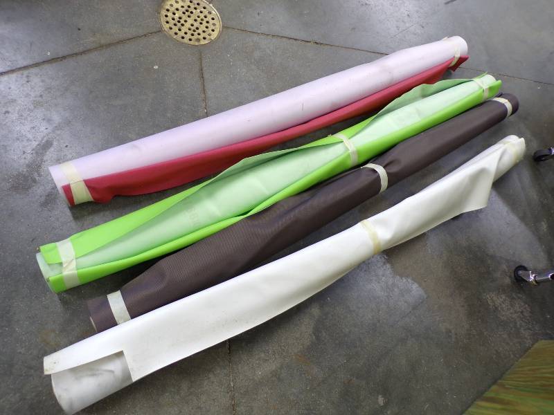 lot 31 image: 4 Assorted Rolls of Outdoor Vinyl 54 Wide