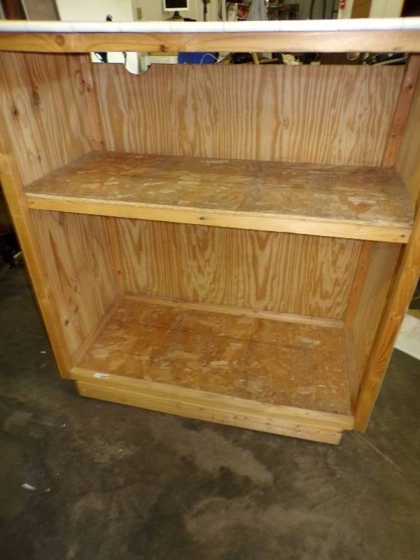 lot 46 image: Cabinet on wheels  Recycling Center on Wheels