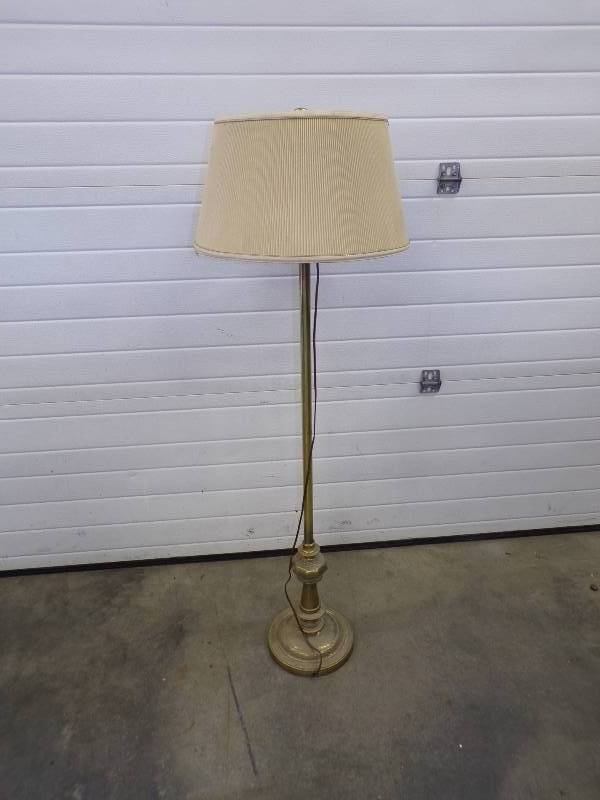 lot 48 image: Stiffel Floor Lamp Brass